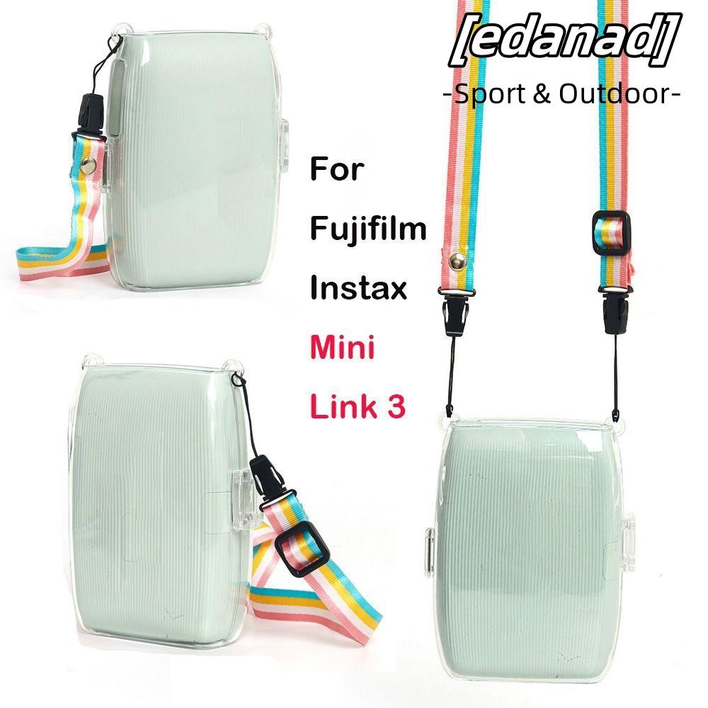 Edanad เกราะป้องกัน, PC เครื่องพิมพ์โปร่งใสกระเป๋าถือ, Anti Drop กันกระแทก Anti-Scratch กระเป๋าสําหรับ Fujifilm Instax Mini Link 3
