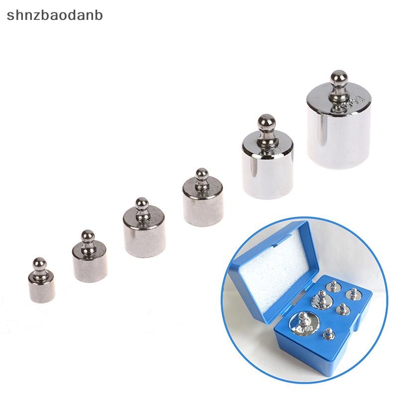 [SHNZFF] 6 ชิ้น/เซ็ตเครื่องมือครัวบ้านใหม่ 5 กรัม 10 กรัม 20 กรัม 50 กรัม 100 กรัมชุดสอบเทียบที่ถูกต้อง Chrome Plag Scale น้ําหนักชุด YBUI