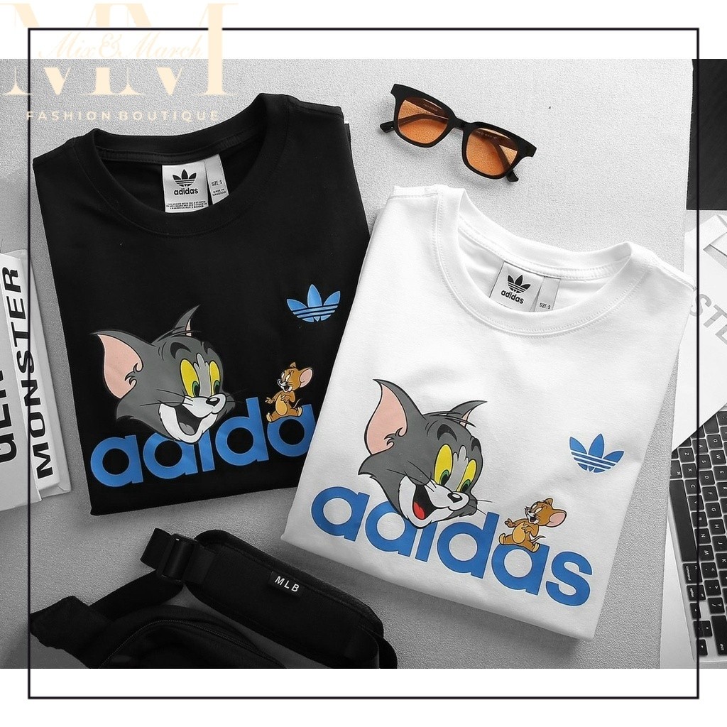 ADIDAS เสื้อยืดกีฬา อาดิดาส ของแท้ผู้หญิงและผู้ชาย เซอร์พลัส ราคาถูก ฝ้าย 100%