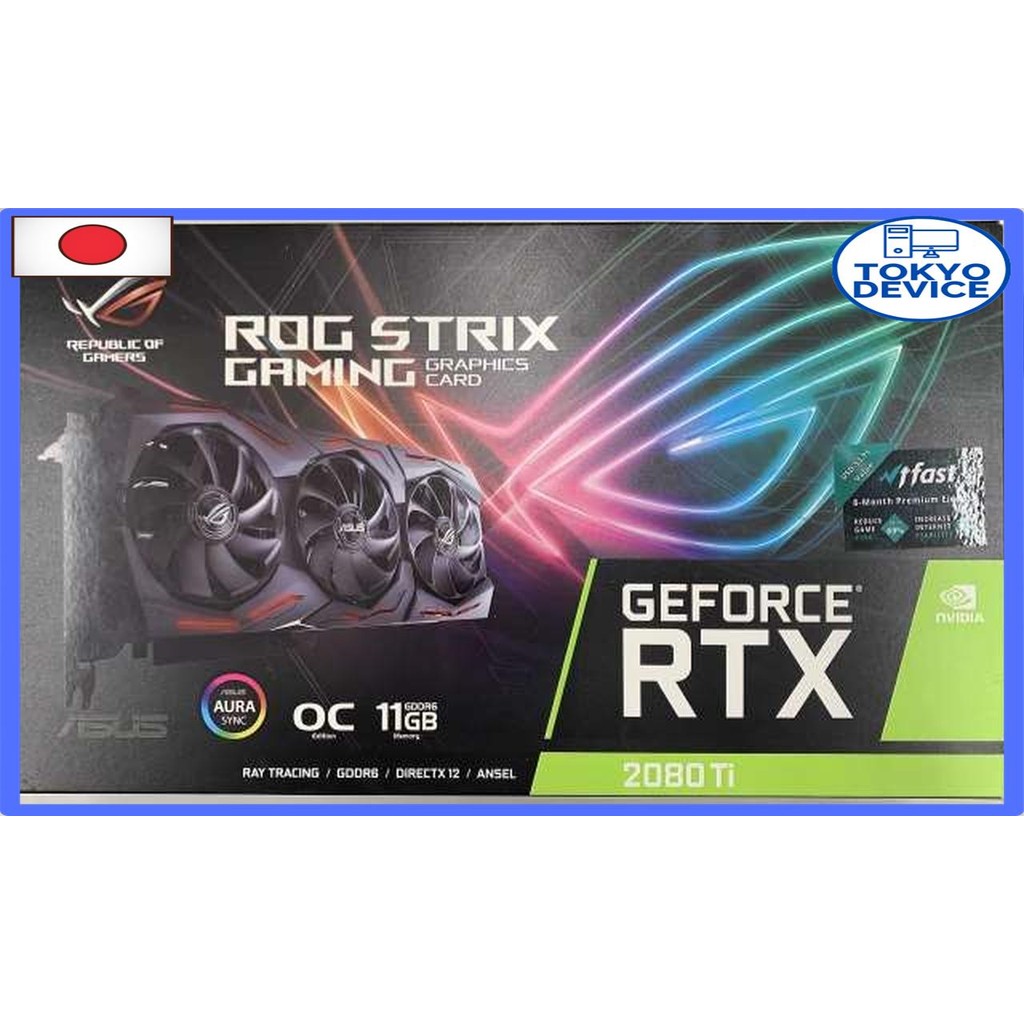 ASUS ROG-STRIX-RTX2080TI-O11G-GAMIN กราฟิกการ์ด NVIDIA GDDR6 หน่วยความจำ 11GB [สินค้ามือสอง ส่งตรงจา