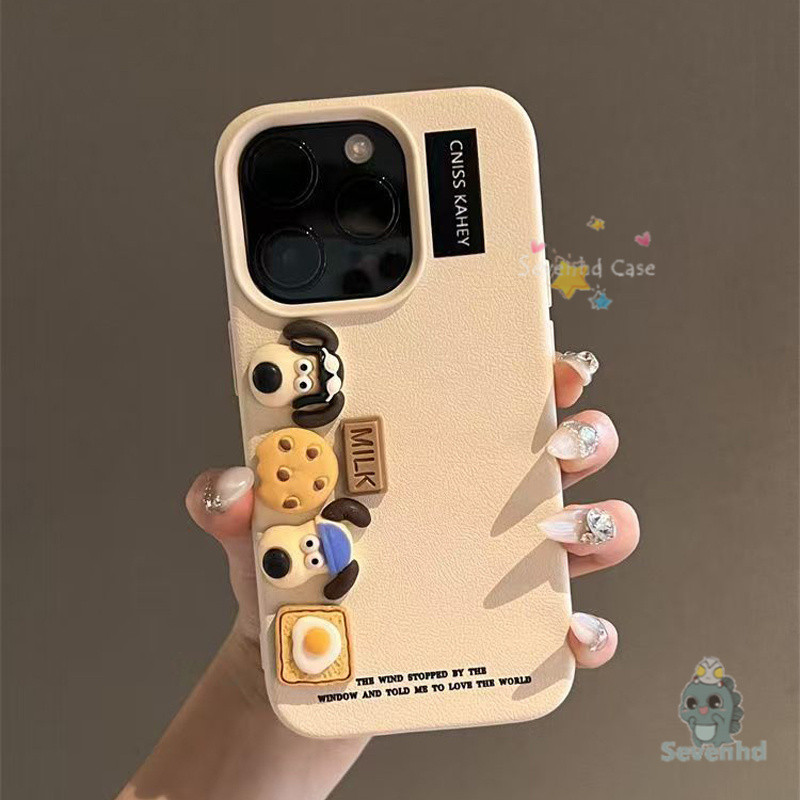 ปลอกสําหรับiphone 11 XR 16 15 14 13 12 Pro Max X XS 8 7 6 6s Plusหนังน่ารักการ์ตูนสัตว์เลี้ยงลูกสุนัขเคสตลก + ที่วางตลกลายลิ้นจี่บางเฉียบCreative Soft Touchเคสโทรศัพท์