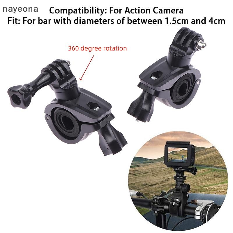 [NAY] สําหรับ Gopro Hero11 10 9 8 7 SJCAM อุปกรณ์เสริมสําหรับกล้องหมุนได้ 360 องศาจักรยานรถจักรยานยนต์ที่ยึดแฮนด์ EON