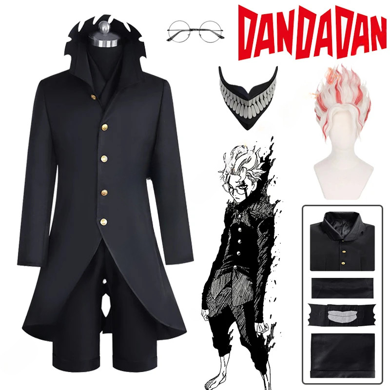 อะนิเมะ Dandadan Ken Takakura Okarun คอสเพลย์เครื่องแต่งกายวิกผมหน้ากากแว่นตา Momo Ayase ฮาโลวีนสําหรับผู้หญิงผู้ชาย