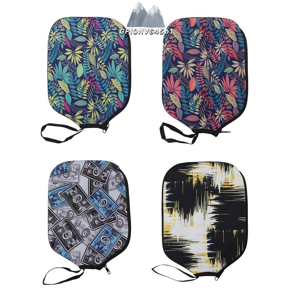 Gpionvs4561 ปลอกแร็กเก็ต Pickleball, Neoprene ทนทาน Pickleball Paddle Cover, กระเป๋าป้องกันการจัดเก็บกันน้ําสีสันสดใส