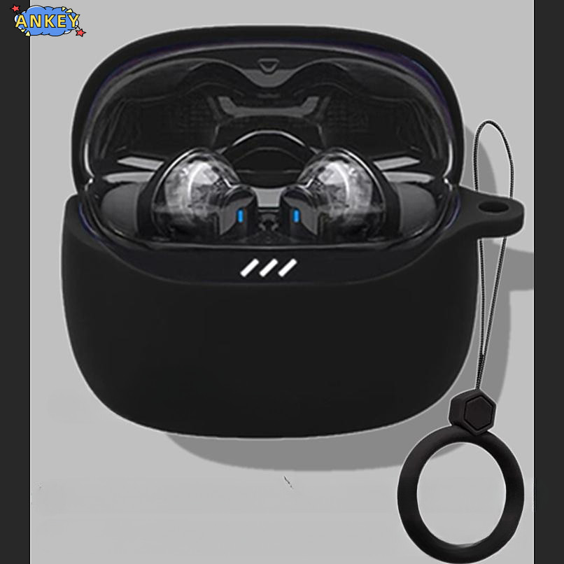 Case for JBL Tune Beam 2 Protective Earphone Cover Ring Anti-fall Soft Silicone Wireless Bluetooth Earbuds Shell Carrying