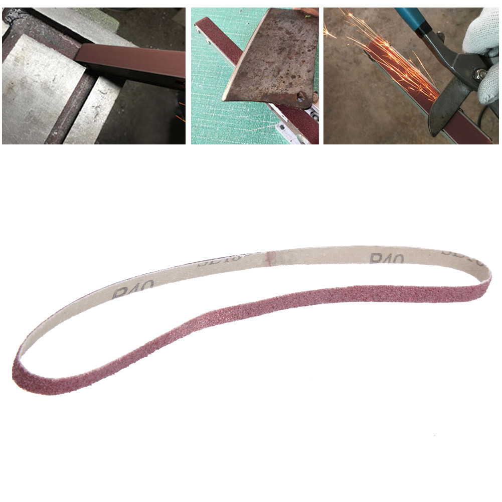 10PCS Sander กระดาษทรายเข็มขัดอลูมิเนียมออกไซด์กระดาษทรายขัดสายคล้องคอ 533x9 มม.