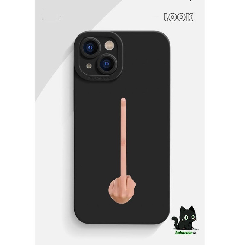 🔥GOOD🔥ใช้ได้กับ IPHONE 11 14 12 13 15 Pro MAX 14 15 7 Plus XR XSMAX เคสโทรศัพท์มือถือ TPU กันกระแทกด้วยท่าทางนิ้วกลางตลก - รูปที่ 5