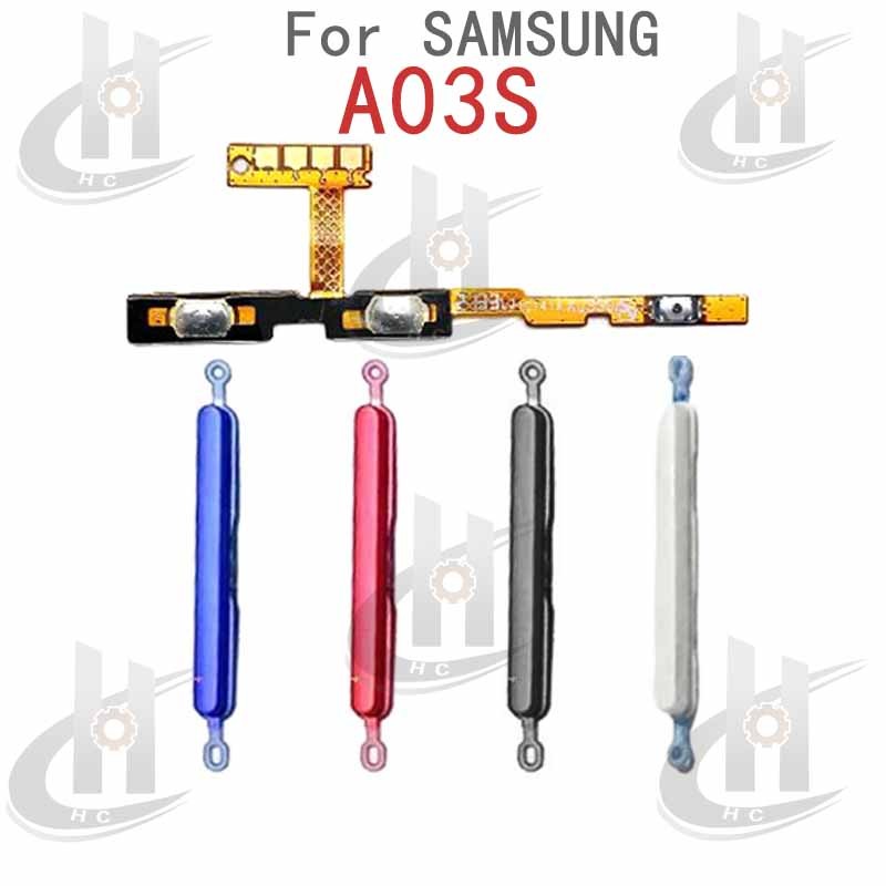 สําหรับ Samsung Galaxy A03s SM-A037F A037 ปุ่มด้านข้างปรับระดับเสียง Flex Cable Keys ปุ่มปิดปุ่มขึ้นและลงด้านข้างอะไหล่ทดแทน