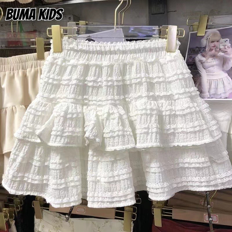 BUMA KIDS เด็ก ๆ กระโปรงบัลเล่ต์หวานสําหรับเด็กกระโปรงสั้นพองอเนกประสงค์แฟชั่น