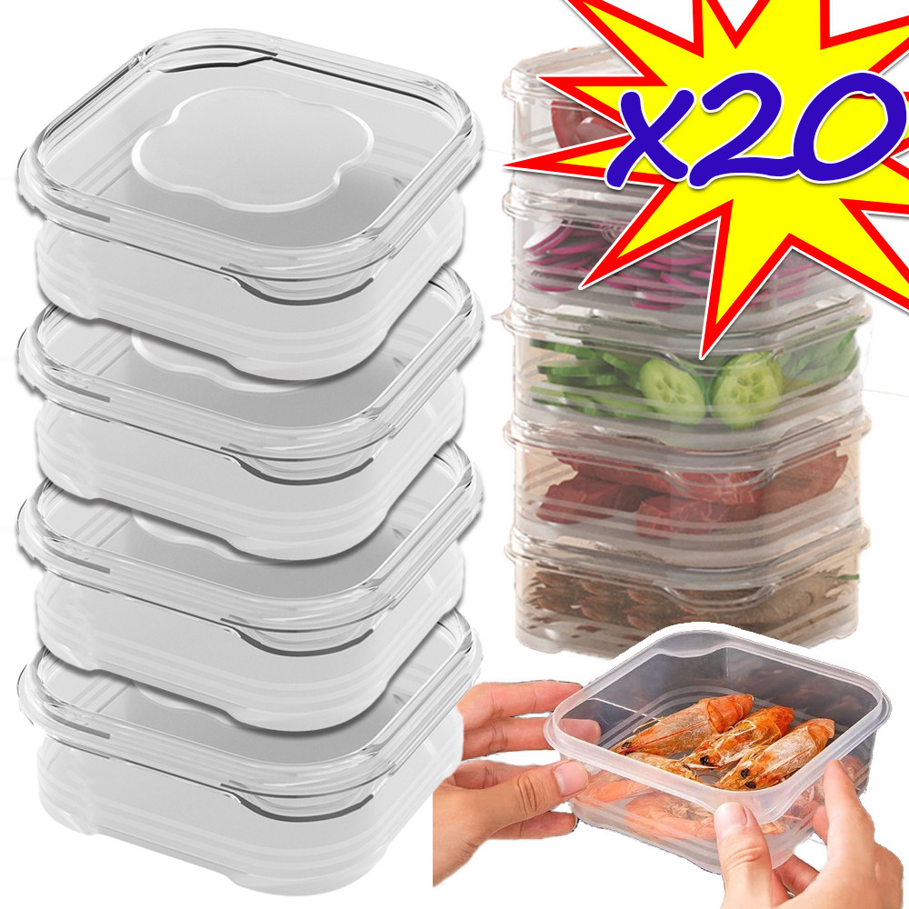 ห้องครัวผักข้าวผลไม้คอนเทนเนอร์-ตู้เย็นแช่แข็งเนื้อ Crisper-อาหารปิดผนึกจัดเก็บ-โปร่งใสสด-กล่องเก็บ