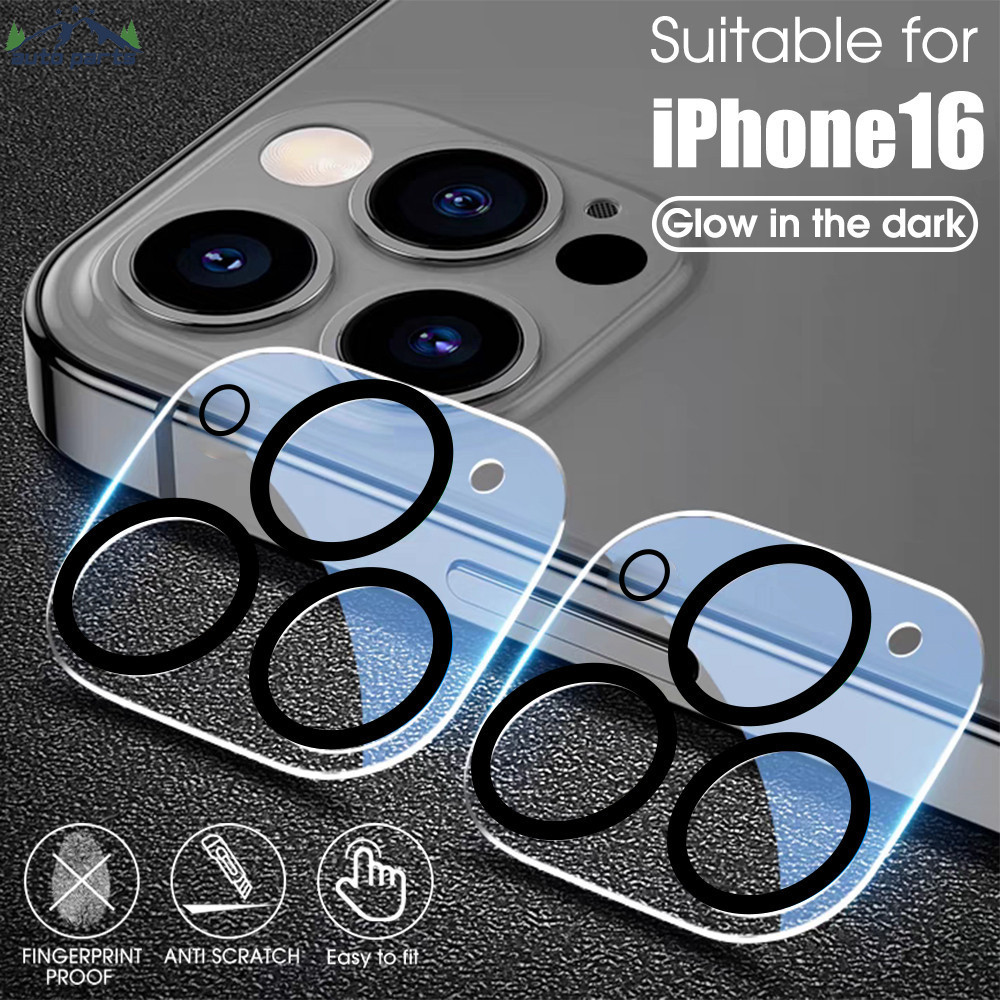 กระจกนิรภัยกล้อง Flim - เข้ากันได้กับ iPhone 16 Series - HD Clear, Full Coverage, Anti-Scratch - ตัวป้องกันเลนส์กล้อง - สําหรับ 16 Pro/16 Plus/16 Pro Max