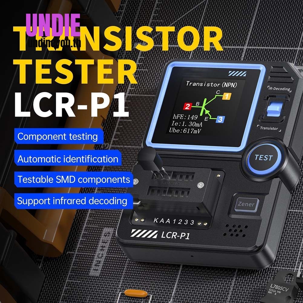 UNDIE⭐Lcr-p1 เครื่องทดสอบทรานซิสเตอร์ไดโอด Triode Capacitance Resistance Meter LCR ESR MeterReady St