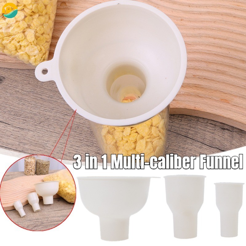 แบบพกพา 3 in 1 Multi-caliber ช่องทางอเนกประสงค์ห้องครัวบรรจุ Dispenser สําหรับ Liquids Jam Beans ในครัวเรือนทําอาหาร Gadgets