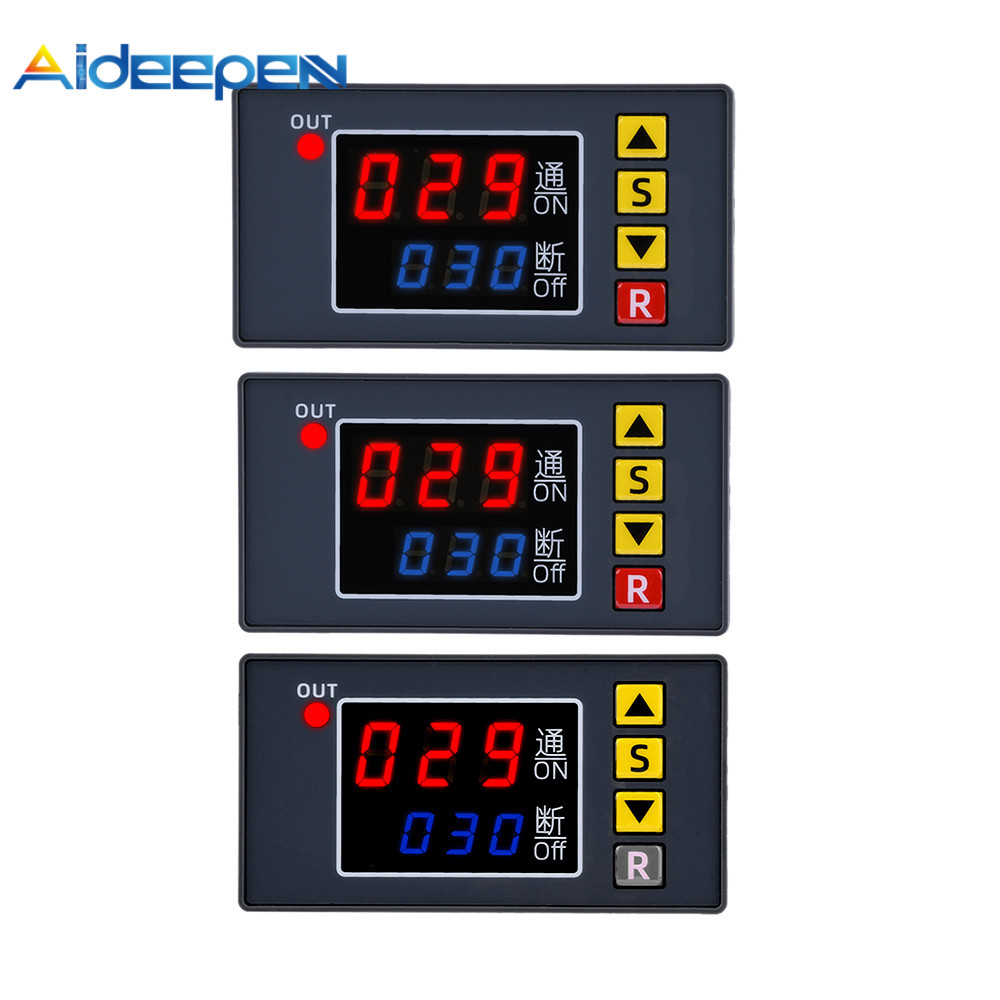 Aideepen T3231 ตัวควบคุมเวลาที่ตั้งโปรแกรมได้สวิตช์รีเลย์หน่วงเวลาแบบดิจิตอลสําหรับ Home Living