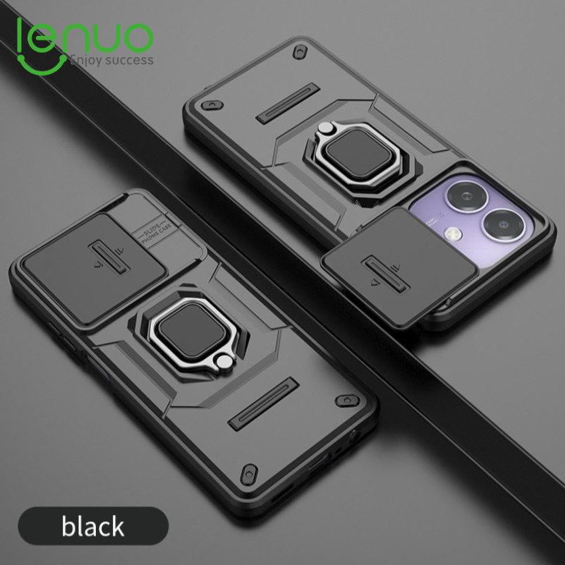 Lenuo แหวนผู้ถือแม่เหล็กสําหรับ Oppo A3X A3 Pro A60 4G A79 5G ปลอกกล้องกันกระแทกป้องกันความงาม