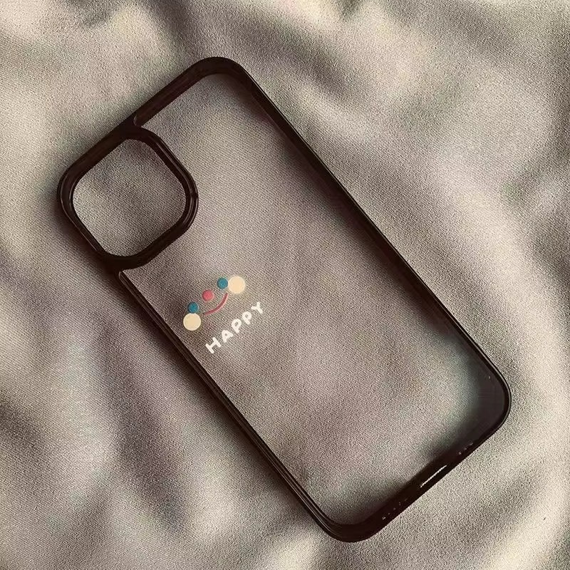 ปลอกสําหรับ Xiaomi Redmi 14C 13C 13 12 4G 10 Poco M6 X6 Pro 4G X5 C65 Redmi หมายเหตุ 14 13 Pro Plus 5G 12 11 Happy Simple Smiling Face Clear Hard ซิลิโคนกันกระแทก - รูปที่ 2