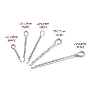 Urlwall 175 ชิ้น Sliver แยก Pins Cotter Fixings ขนาดสารพันสังกะสีเหล็กชุบ Hard Case Link แยก Cotter Pin คุณภาพสูง