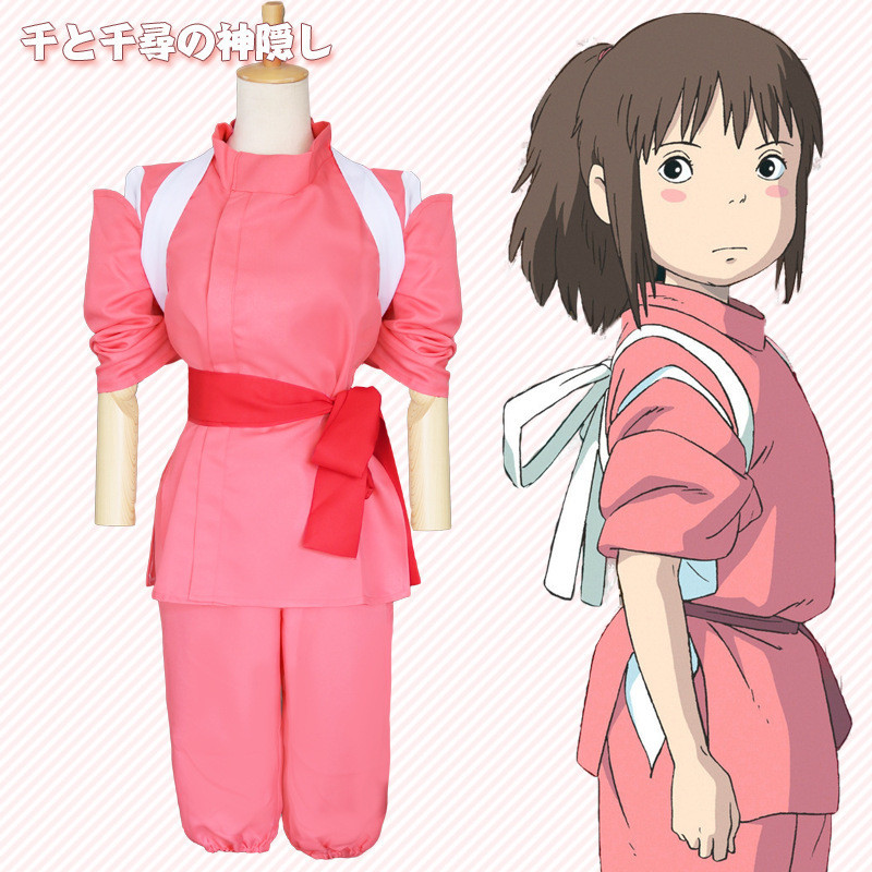 Spirited Away คอสเพลย์ Ogino Chihiro Kochiro เสื้อผ้าชุด Hayao Miyazaki อะนิเมะคอสเพลย์หญิง