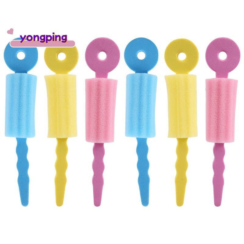6 ชิ้น Hair Care ลูกกลิ้งโฟม Magic ฟองน้ําผมนุ่ม Curler จัดแต่งทรงผมผมม้วนลูกกลิ้ง DIY เครื่องมือสําหรับผู้หญิง