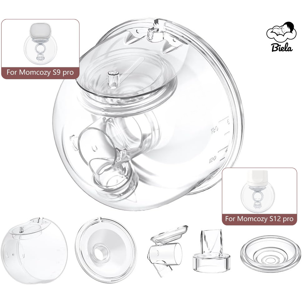 [ใหม่] Beast Pump Full Set Milk Collector Cup Only เข้ากันได้กับ Momcozy S12 Pro/S9 Pro Breast Pump,สวมใส่เครื่องปั๊มนมอะไหล่