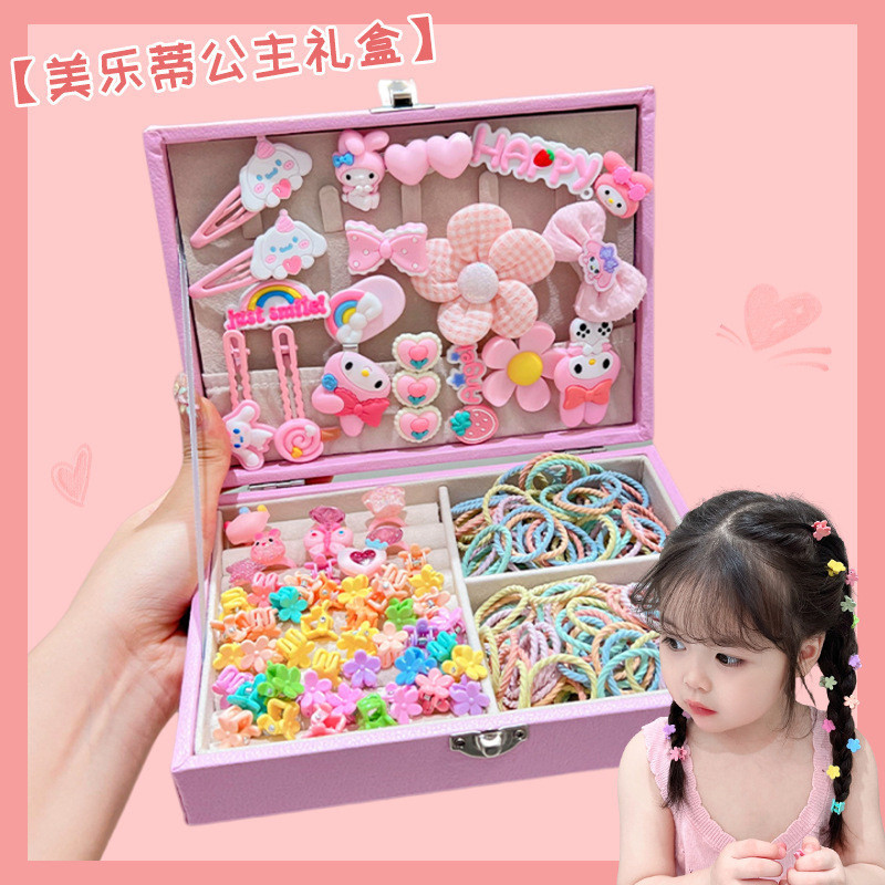 กิ๊บติดผม ของขวัญวันเกิดเจ้าหญิงโบว์สาว เครื่องประดับผมและกล่องของขวัญสำหรับสาว ๆ กิ๊บติดผม ของขวัญวันหยุด กิ๊บติดผมโบว์แฟนซีกิ๊บ ของขวัญ