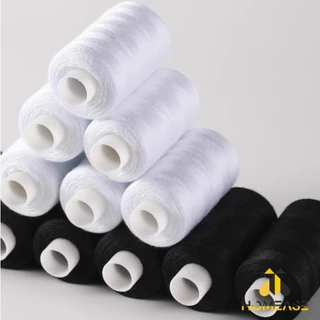 HA ด้ายเย็บผ้า 40/2 (โพลีเอสเตอร์) สีดำกับสีขาว ด้ายจักรเย็บผ้า เครื่องมือเย็บผ้า DIY ความยาว 500 m Sewing thread