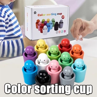 Montessori ของเล่นฝึกแยกสี ของเล่นไม้แยกสี เสริมพัฒนาการเด็ก