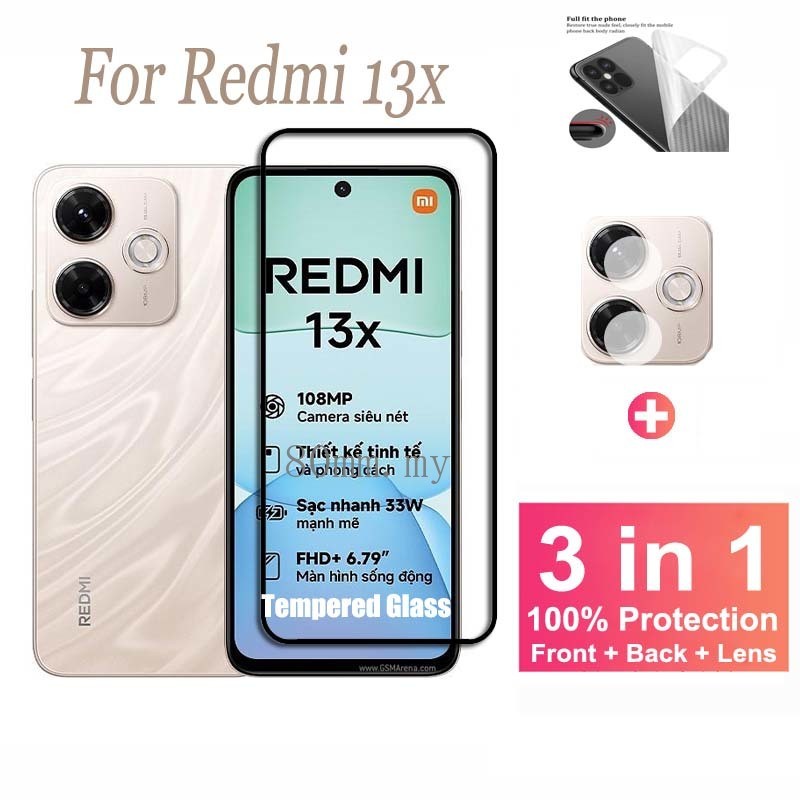 ฟิล์ม Redmi 13x ฟิล์มกันรอยสำหรับ Xiaomi Redmi 13x13 13C 13R 14R 14C 12 12C 5G 4G กระจกนิรภัยและตัวป