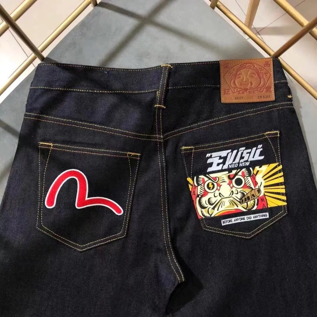 Evisu กางเกงยีนส์ผู้ชายลาย Evisu Dharma Seagull