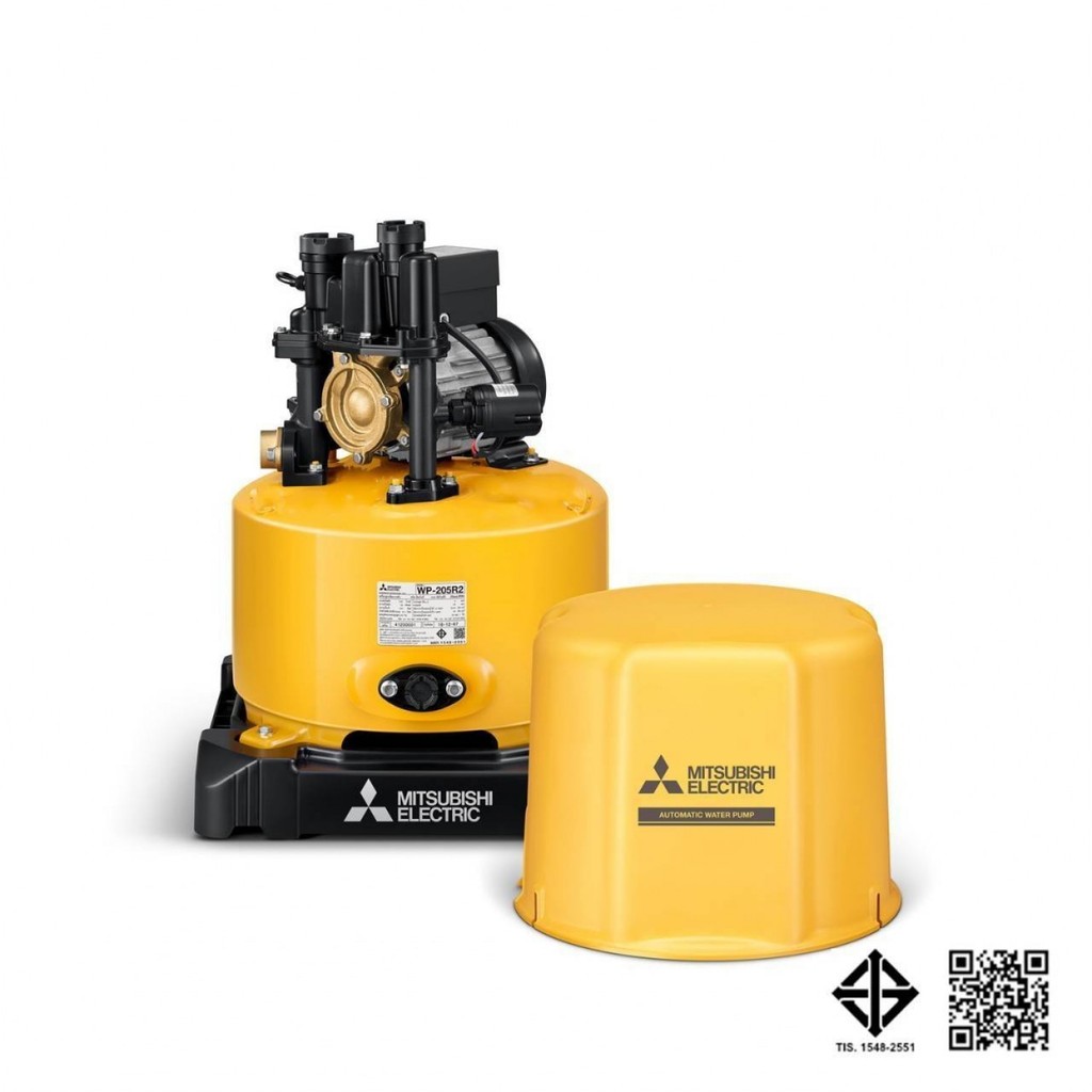 GlobalHouse MITSUBISHI ปั๊มน้ำอัตโนมัติ ขนาด 200 วัตต์ WP-205R2 สินค้าของแท้คุณภาพดี