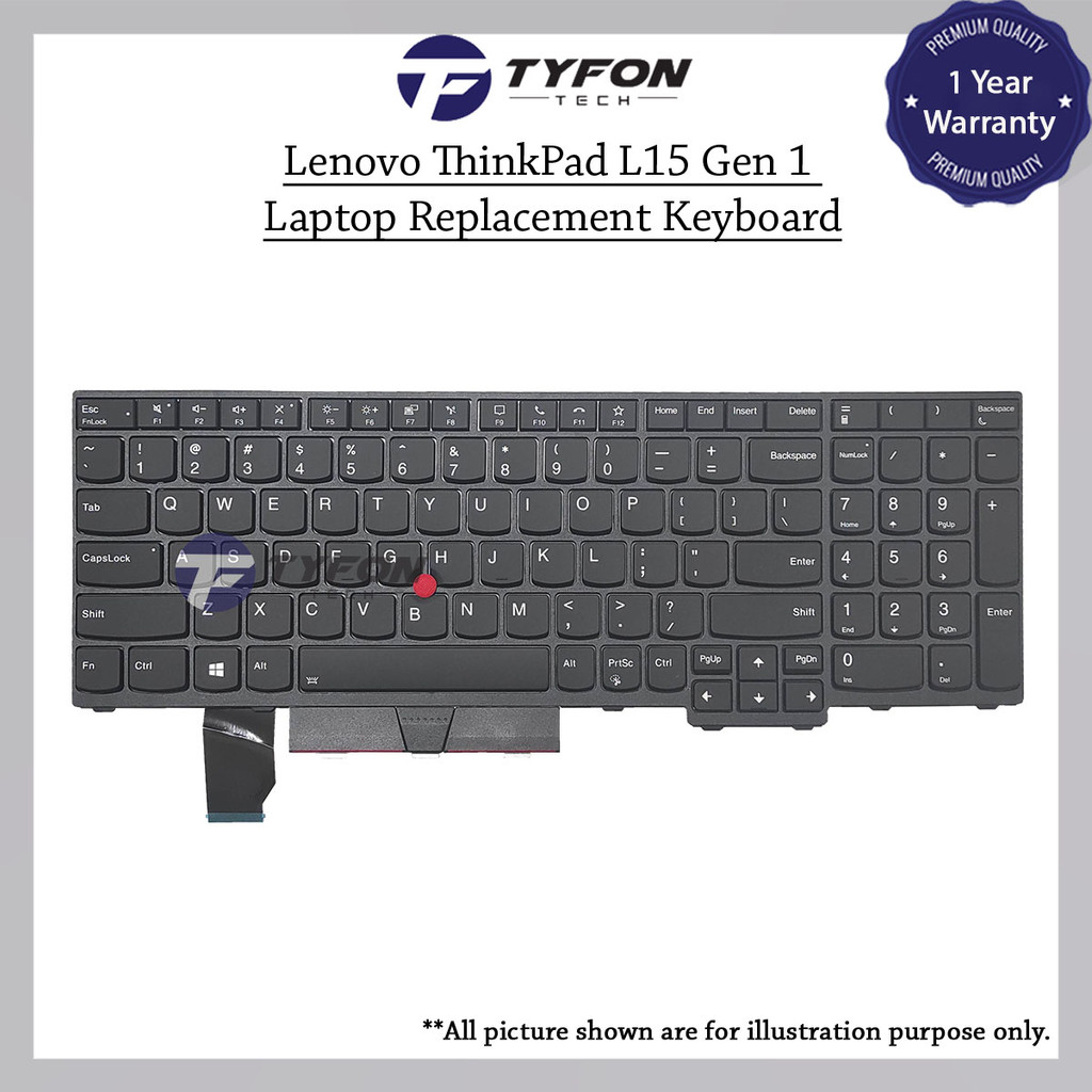 Lenovo ThinkPad L15 Gen 1 Gen 2 P15V T15P Gen 3 US แล็ปท็อปเปลี่ยนคีย์บอร์ด Backlit จอยสติ๊ก SN20W68