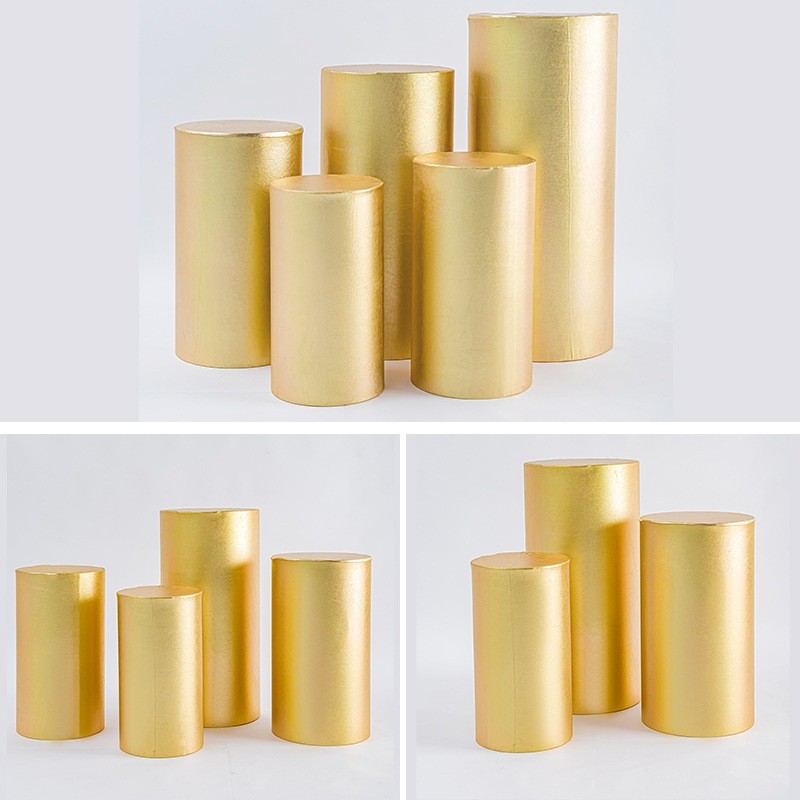 ผ้าสําหรับ 3 ชิ้นกระบอกเหล็ก Photobooth สําหรับตกแต่งงานแต่งงาน Prop ขาตั้ง Photobooth