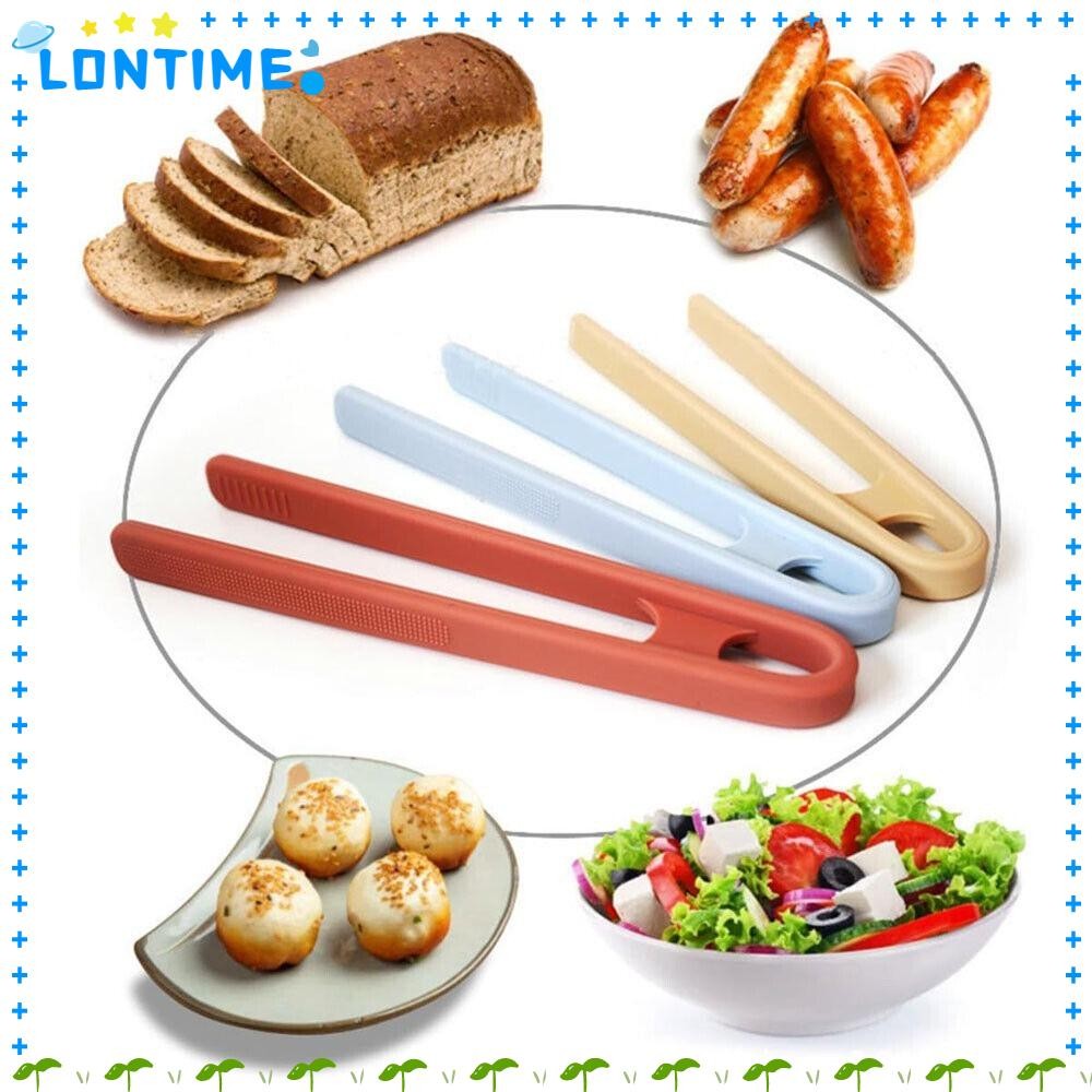 Lontime ที่คีบอาหาร,ลื่นมินิซิลิโคนแหนบขนาดเล็ก,ซิลิโคนทนทานด้ามยาวครัวทําอาหารคลิปครัวทําอาหารเครื่องมือ