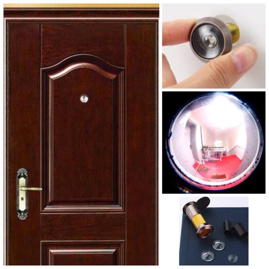 😋 ตาแมว ประตู ส่องประตู มีฝาปิด ส่องหน้าประตู เพื่อความปลอดภัย สำหรับความหนา 35-50 มม. 😋