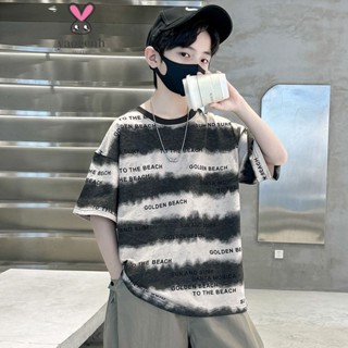 【YAOEENH】120-170เซนติเมตรฤดูร้อนเด็กการ์ตูนหล่อเสื้อยืดขนาดก…