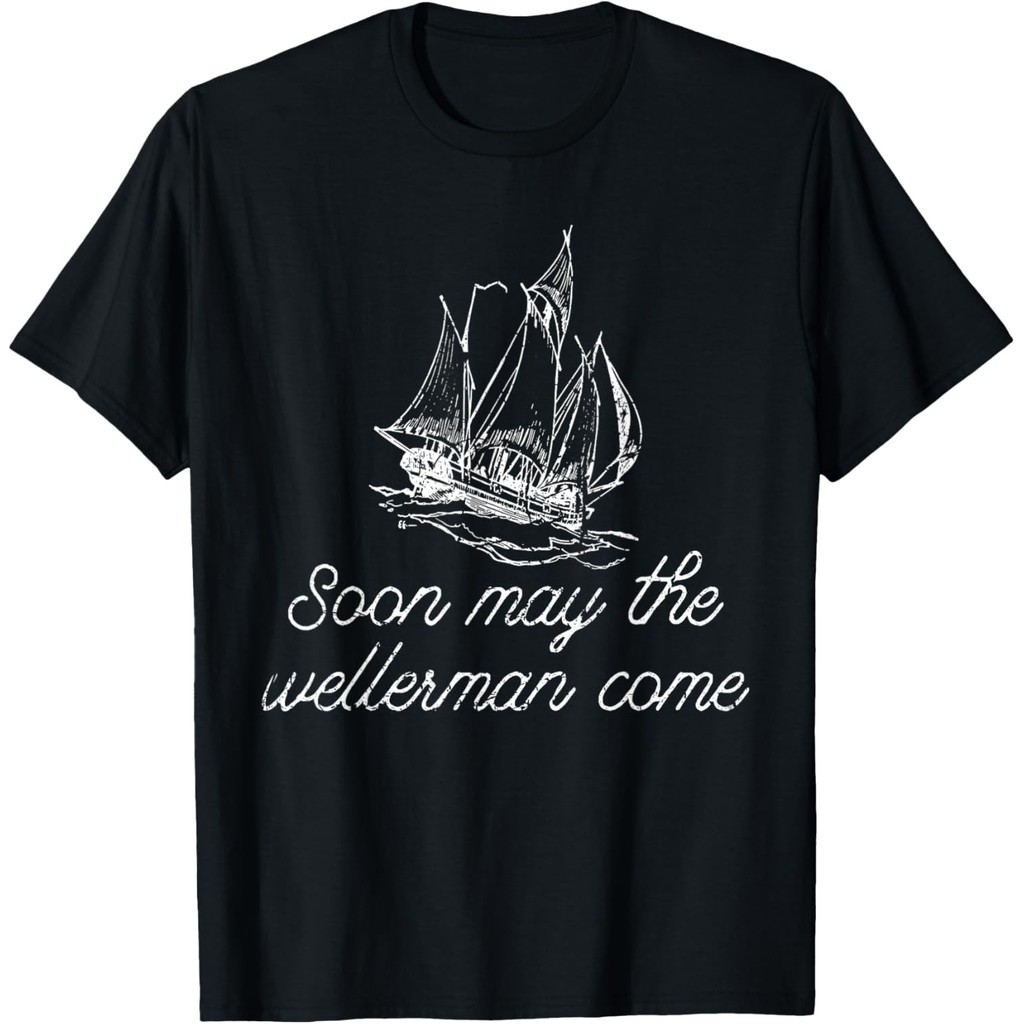 Soon May The Wellerman มาเรือบน Ocean Retro Sea Shanties เสื้อยืด