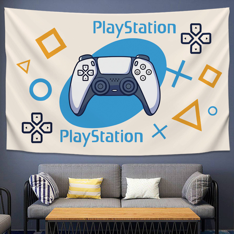 ผ้าแขวนชุดตกแต่งบ้านให้เช่าแปลงใหญ่พรมใหญ่ ps5 PS4ผ้าพื้นหลังตกแต่งสด