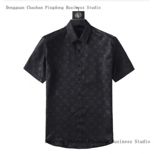 Spot polo microfiber New_ LV LOUIS เสื้อเชิ้ตแขนสั้นสําหรับผู้ชายและผู้หญิง