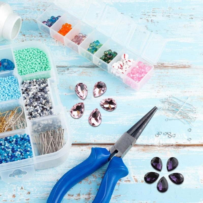 WOW 12 ชิ้น Pointback Rhinestones แก้ว Rhinestones หยดน้ําตา Rhinestones 10x14 มม.