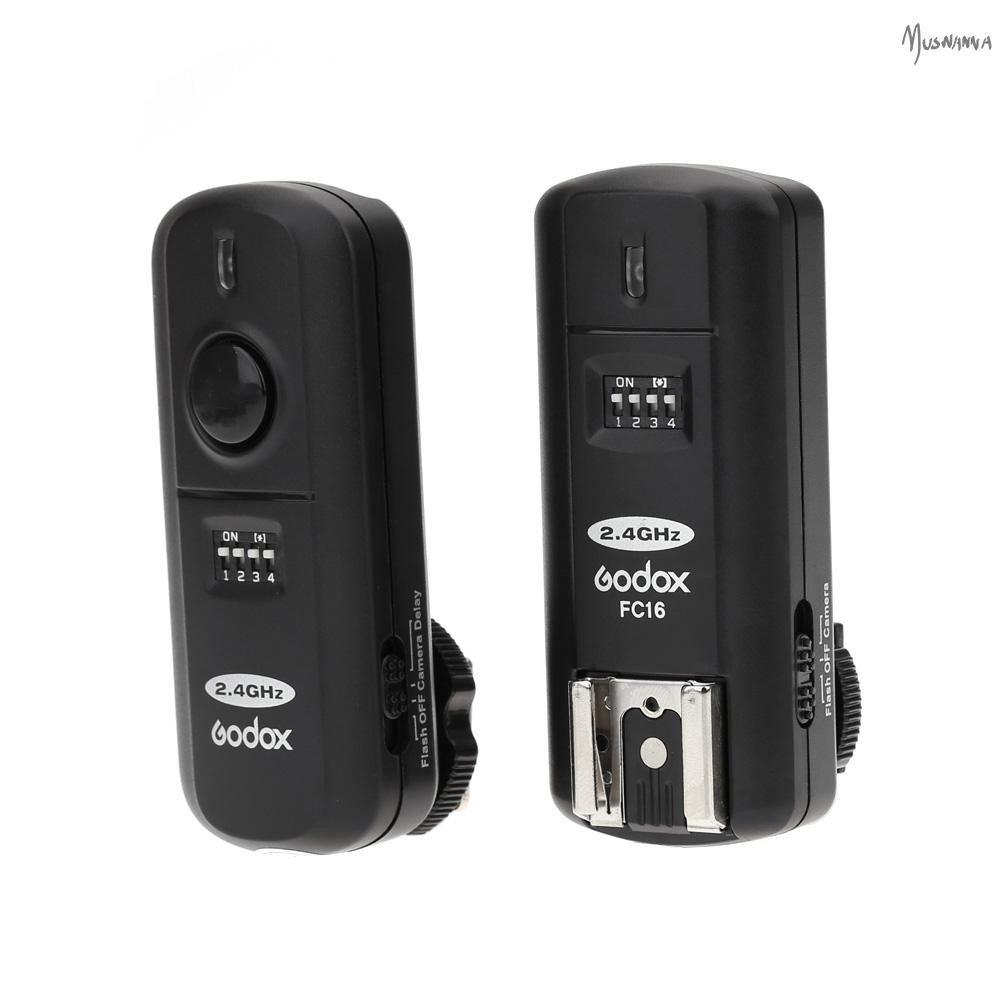 Godox FC-16 2.4GHz 16 ช่องไร้สาย Remote Flash Studio Strobe Trigger Shutter สําหรับ Canon 5D 6D 7 Tr