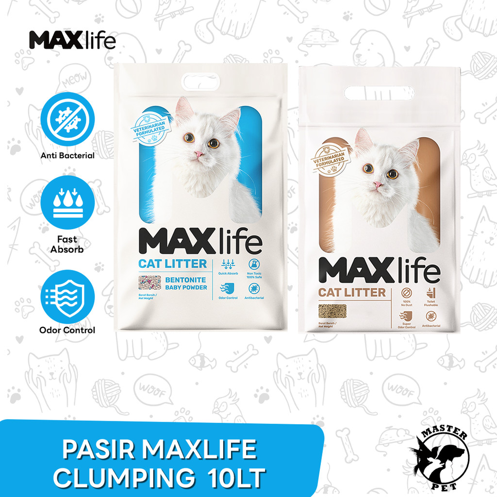 GOSEND Maxlife Clumping Bentonite Cat Litter 10 ลิตร