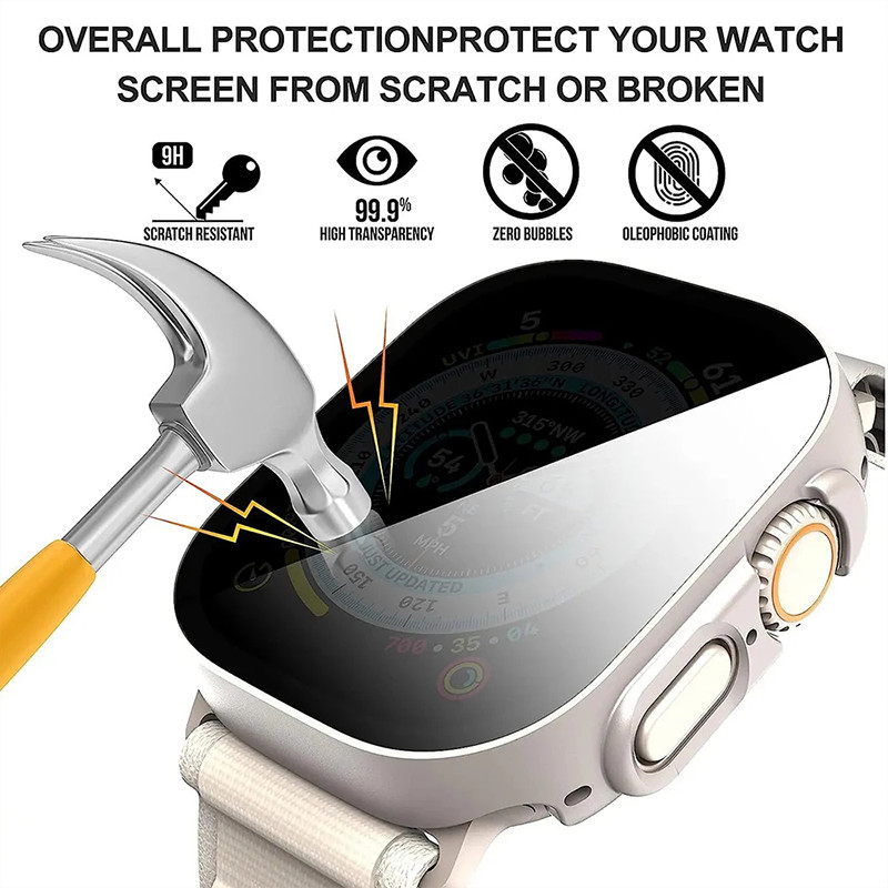 PC แข็งแรง กระจกนิรภัย for Apple Watch Ultra/SE 3 2 IWatch Series 11 10 9 8 7 6 5 4 49mm 46 42mm 45mm 41mm 44mm 40mm 38 ราคา ถูกที่สุด ดีลบีเคเค แกลเลอรีภาพที่ 5