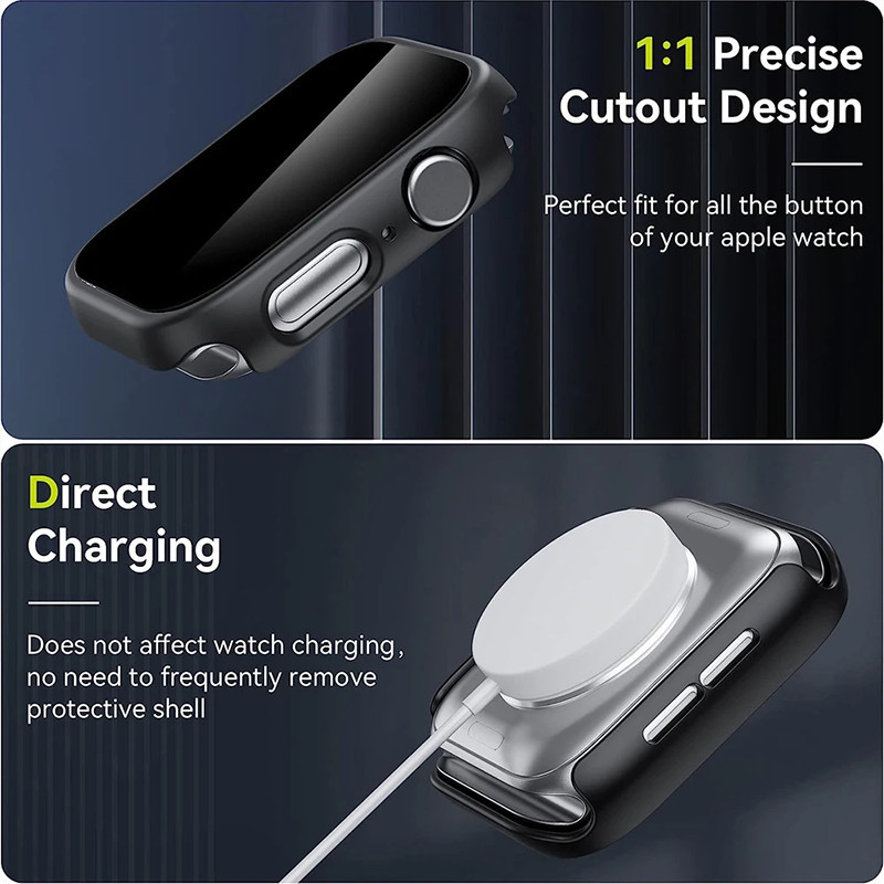 PC แข็งแรง กระจกนิรภัย for Apple Watch Ultra/SE 3 2 IWatch Series 11 10 9 8 7 6 5 4 49mm 46 42mm 45mm 41mm 44mm 40mm 38 ราคา ถูกที่สุด ดีลบีเคเค แกลเลอรีภาพที่ 6