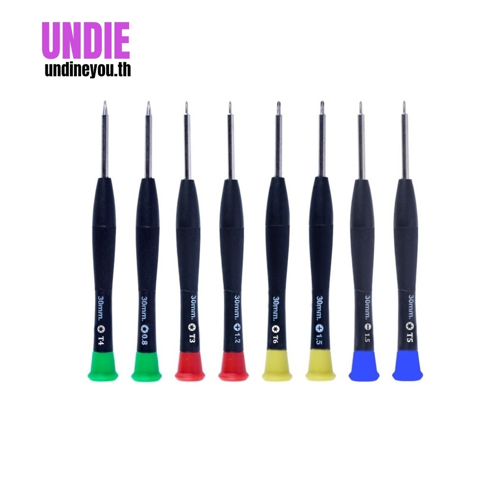 ⭐UNDIE⭐8 ชิ้น Precision Torx Cross ไขควงชุดซ่อมเครื่องมือ T3 T4 T5 PH000 SL1.5