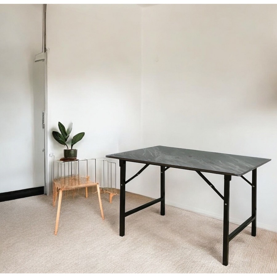 LOCAL789 DELICATO โต๊ะเอนกประสงค์ รุ่น MD667 Volakas ขนาด 60x120x75 ซม. ลายหินดำ  ร้านอยู่ในไทย