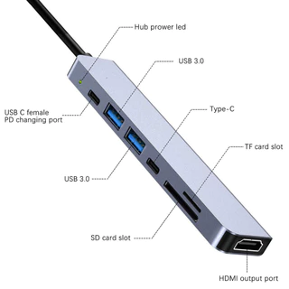 Usb hub ข้อต่อสาย type c สายไอโฟน อุปกรณ์คอมพิวเตอร์ ข้อต่อเม้าส์เล่นเกมส์ ข้อต่อแปลงเม้าส์ไอแพด