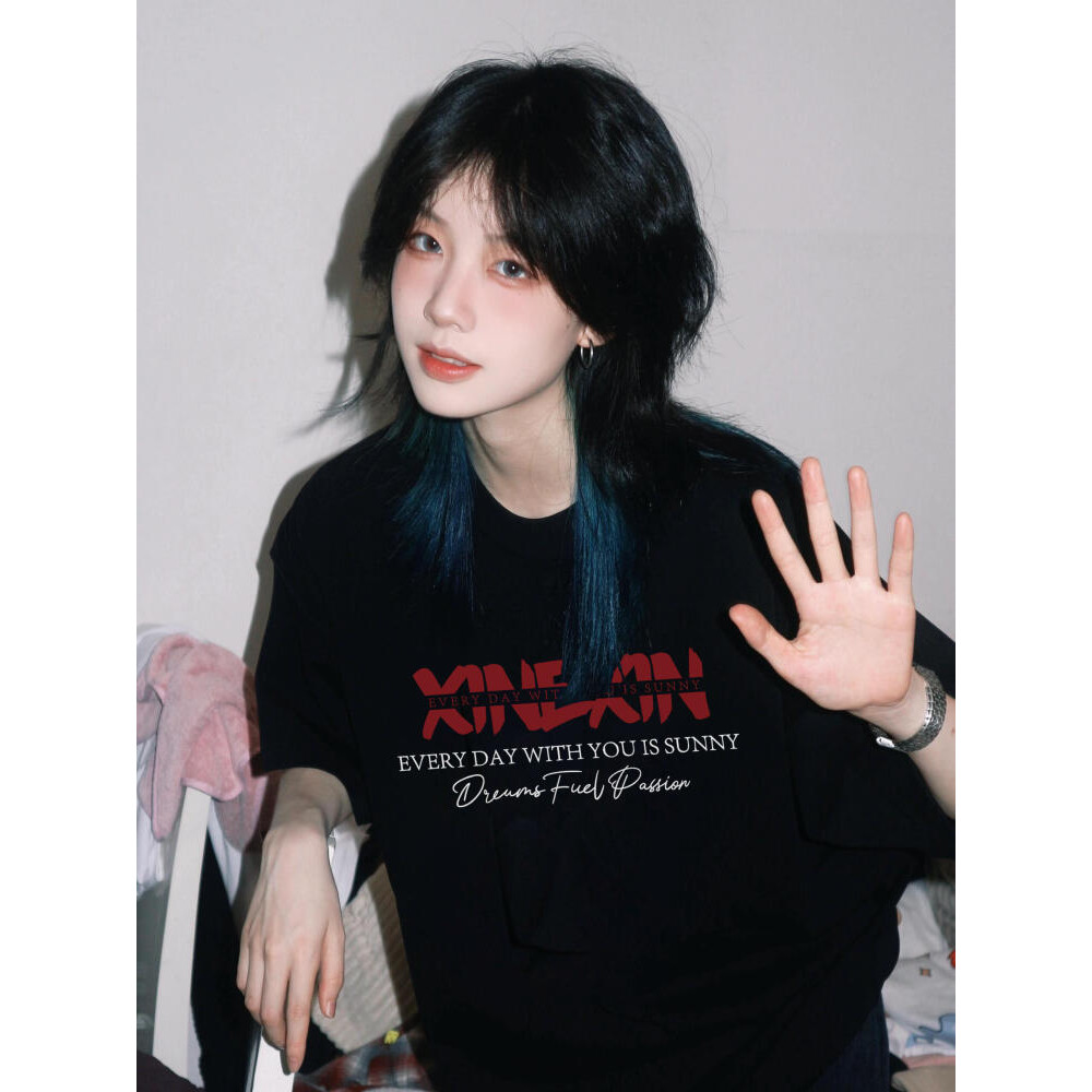 ส่งไวจากไทย TAYCEN M-2XL แขนสั้น เสื้อยืด ผู้หญิง  คอกลม เสื้อ oversize เกาหลี โอเวอร์ไซส์ ฝ้าย