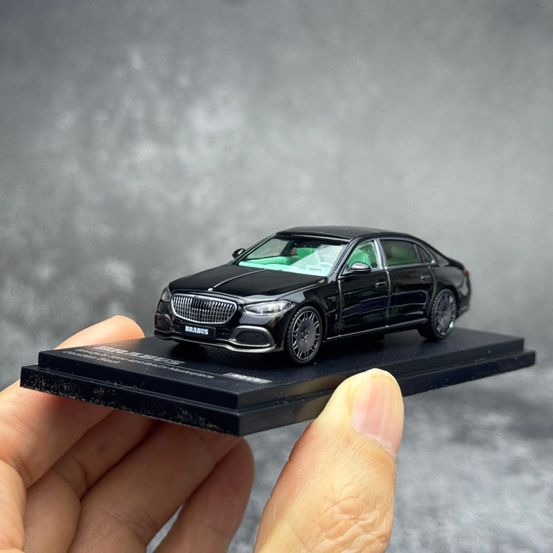 โมเดลรถโลหะผสม AR 1/64 Maybach Brabus S850 Masterpiece 2023 ของเล่นรถสะสมของขวัญวันเกิด
