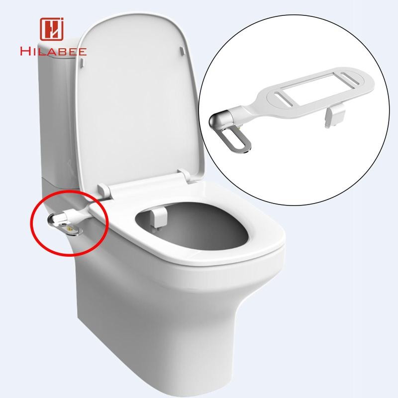 [hilabee] Universal Bidet Toilet Seat Attachment Adjustable Front Back Wash for Toilet