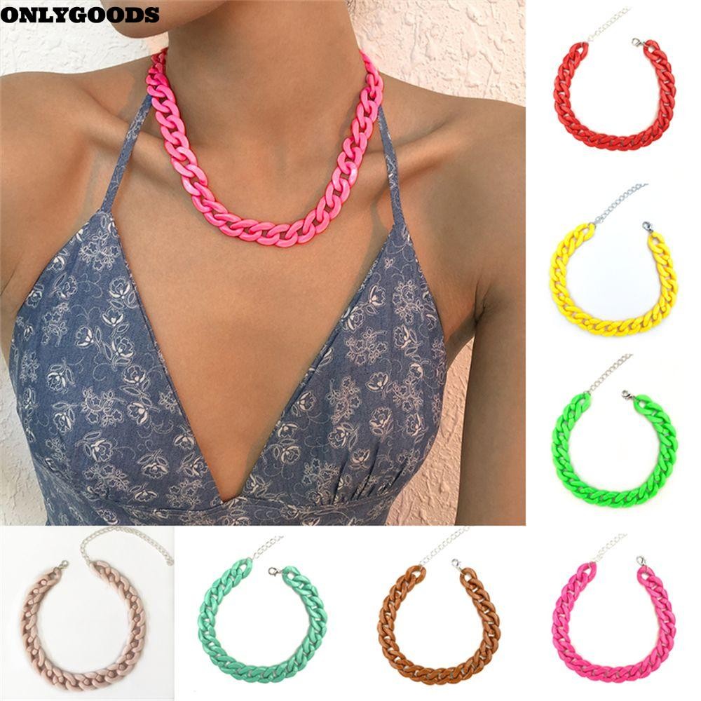 เท่านั้น สร้อยคอโซ่ Hip Hop Bohemian Cool Choker Rock Chunky Chain Hip Hop